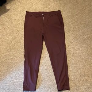 Lululemon Commissioner pants Waist 33 length 30 Maroon